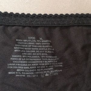 3black shapewear undies size xl